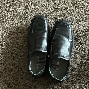Boys slip on black shoes Deerstags